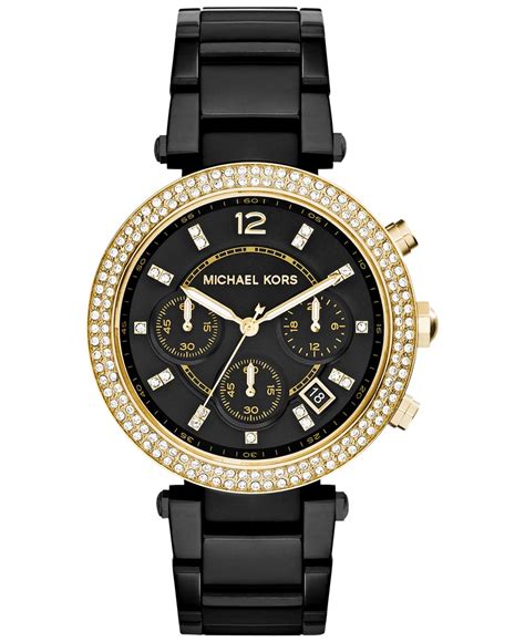 michael kors black womens watch macys|Michael Kors Watch philippines price.